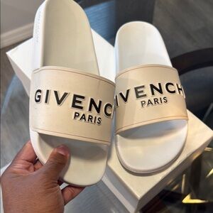 Givenchy White Slides